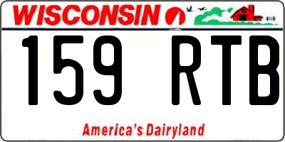 WI license plate 159RTB