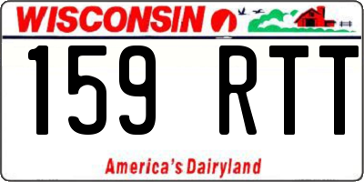 WI license plate 159RTT