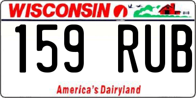 WI license plate 159RUB
