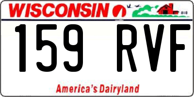 WI license plate 159RVF