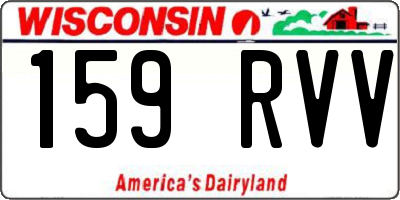 WI license plate 159RVV