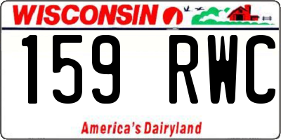 WI license plate 159RWC