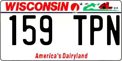 WI license plate 159TPN