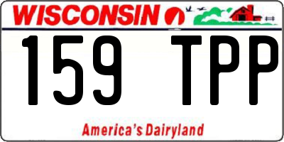 WI license plate 159TPP