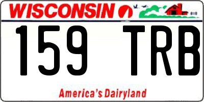 WI license plate 159TRB
