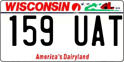 WI license plate 159UAT