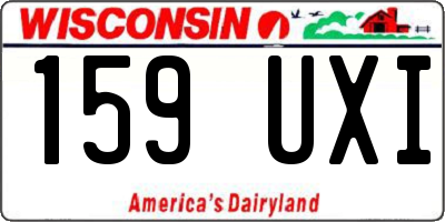 WI license plate 159UXI