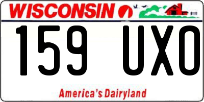 WI license plate 159UXO