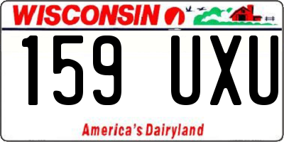 WI license plate 159UXU