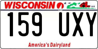 WI license plate 159UXY