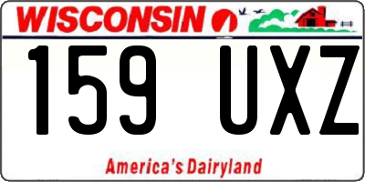 WI license plate 159UXZ