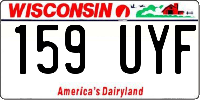 WI license plate 159UYF