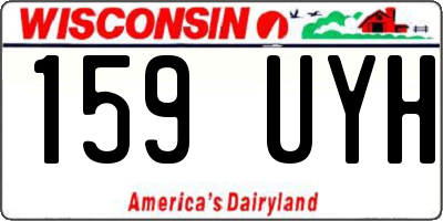 WI license plate 159UYH