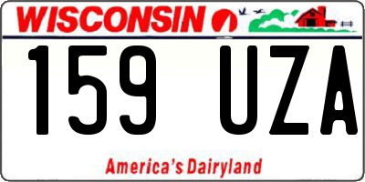 WI license plate 159UZA
