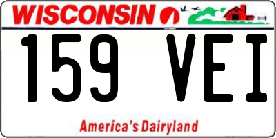WI license plate 159VEI