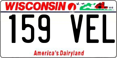 WI license plate 159VEL