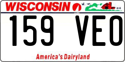 WI license plate 159VEO