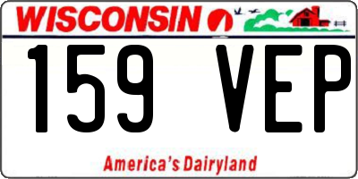 WI license plate 159VEP
