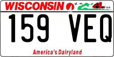 WI license plate 159VEQ