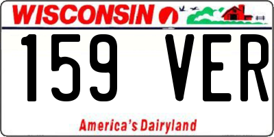 WI license plate 159VER