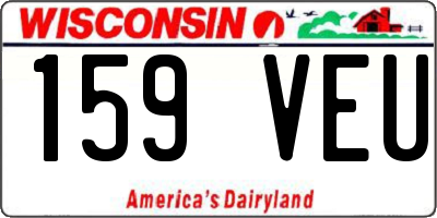 WI license plate 159VEU