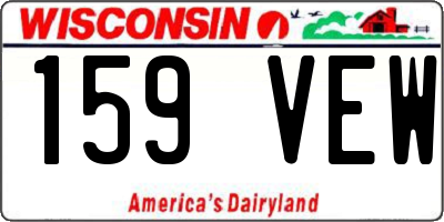 WI license plate 159VEW