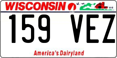 WI license plate 159VEZ
