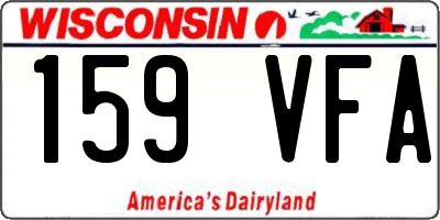 WI license plate 159VFA
