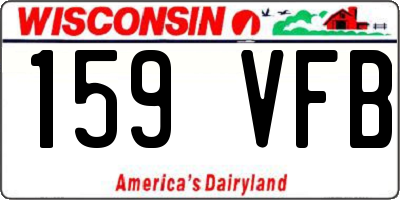 WI license plate 159VFB