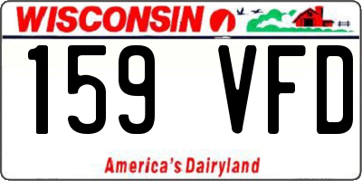 WI license plate 159VFD