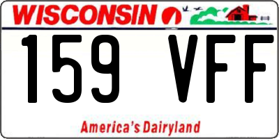 WI license plate 159VFF
