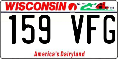 WI license plate 159VFG