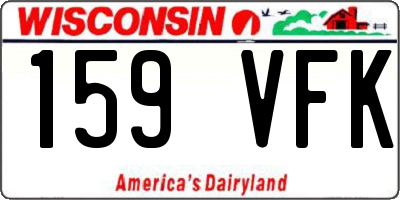 WI license plate 159VFK