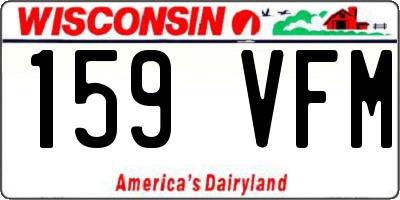 WI license plate 159VFM