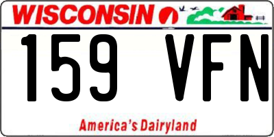 WI license plate 159VFN