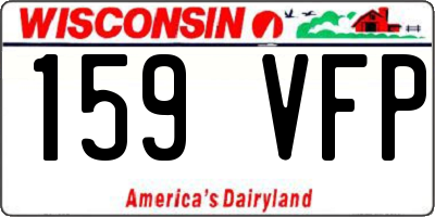 WI license plate 159VFP