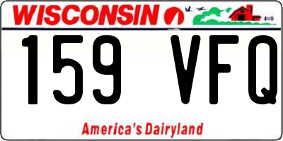 WI license plate 159VFQ