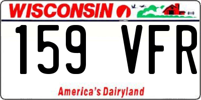 WI license plate 159VFR