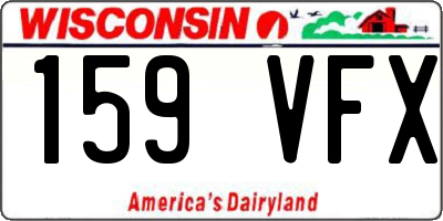 WI license plate 159VFX