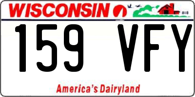WI license plate 159VFY