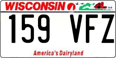 WI license plate 159VFZ