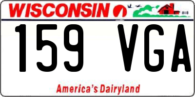 WI license plate 159VGA