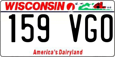 WI license plate 159VGO
