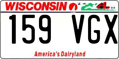 WI license plate 159VGX