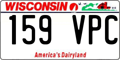 WI license plate 159VPC