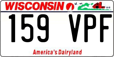 WI license plate 159VPF