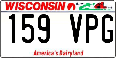WI license plate 159VPG