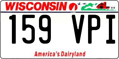 WI license plate 159VPI
