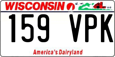 WI license plate 159VPK