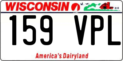 WI license plate 159VPL